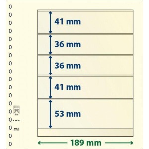 LINDNER - Fogli T-BLANKO a 5 tasche 802502 - 10 pz.