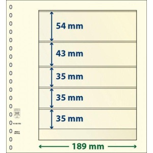 LINDNER - Fogli T-BLANKO a 5 tasche 802503 - 10 pz.