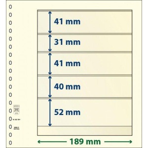 LINDNER - Fogli T-BLANKO a 5 tasche 802504 - 10 pz.