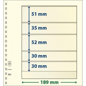 LINDNER - Fogli T-BLANKO a 5 tasche 802507 - 10 pz.