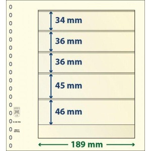 LINDNER - Fogli T-BLANKO a 5 tasche 802508 - 10 pz.
