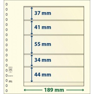 LINDNER - Fogli T-BLANKO a 5 tasche 802510 - 10 pz.
