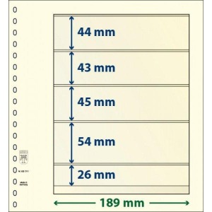 LINDNER - Fogli T-BLANKO a 5 tasche 802511 - 10 pz.