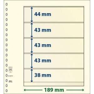 LINDNER - Fogli T-BLANKO a 5 tasche 802512 - 10 pz.