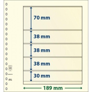 LINDNER - Fogli T-BLANKO a 5 tasche 802514 - 10 pz.