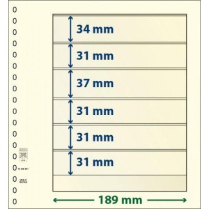 LINDNER - Fogli T-BLANKO a 6 tasche 802601 - 10 pz.
