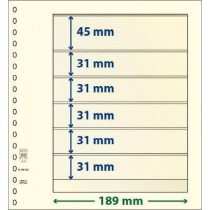 LINDNER - Fogli T-BLANKO a 6 tasche 802602 - 10 pz.