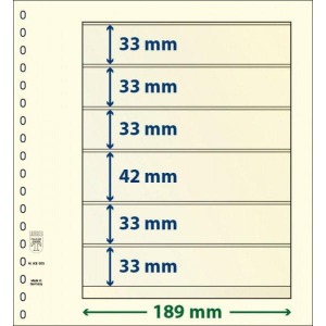 LINDNER - Fogli T-BLANKO a 6 tasche 802603 - 10 pz.