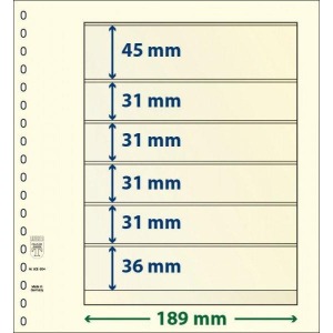 LINDNER - Fogli T-BLANKO a 6 tasche 802604 - 10 pz.