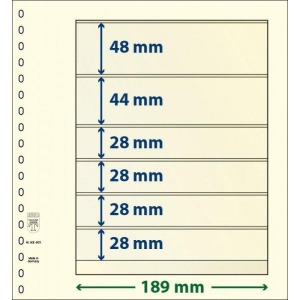 LINDNER - Fogli T-BLANKO a 6 tasche 802605 - 10 pz.