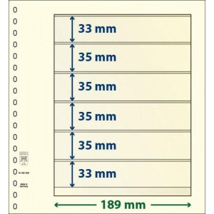 LINDNER - Fogli T-BLANKO a 6 tasche 802606 - 10 pz.