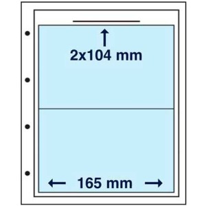 MARINI - Fogli bianchi ALFA 260/2 a 2 listelli da 165x104 mm - 15 pz.