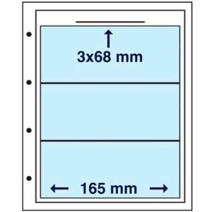 MARINI - Fogli bianchi ALFA 260/3 a 3 listelli da 165x68 mm - 15 pz.