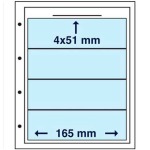 MARINI - Fogli bianchi ALFA 260/4 a 4 listelli da 165x51 mm - 15 pz.