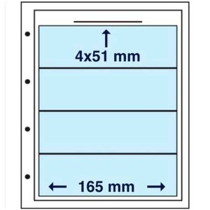 MARINI - Fogli bianchi ALFA 260/4 a 4 listelli da 165x51 mm - 15 pz.