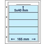 MARINI - Fogli bianchi ALFA 260/5 a 5 listelli da 165x40 mm - 15 pz.