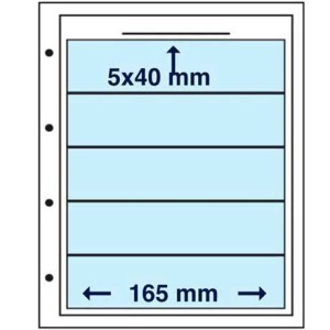 MARINI - Fogli bianchi ALFA 260/5 a 5 listelli da 165x40 mm - 15 pz.