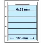 MARINI - Fogli bianchi ALFA 260/6 a 6 listelli da 165x30 mm - 15 pz.