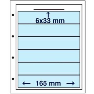 MARINI - Fogli bianchi ALFA 260/6 a 6 listelli da 165x30 mm - 15 pz.