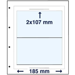 MARINI - Fogli bianchi ALFA 305/2 a 2 listelli da 185x107 mm - 8 pz.