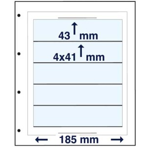 MARINI - Fogli bianchi ALFA 305/5 a 5 listelli diversi - 8 pz.