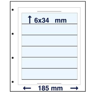 MARINI - Fogli bianchi ALFA 305/6 a 6 listelli da 185x34 mm - 8 pz.