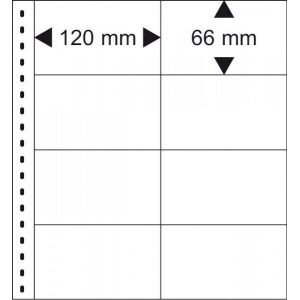 LINDNER - Foglio singolo bianco OMNIA a 8 tasche - 1 pz.