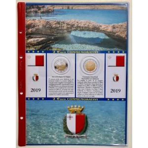 Foglio 2 Euro COMMEMORATIVI Malta 2019 sfusi Abafil 1