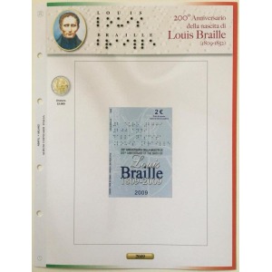 ABAFIL - Foglio 2 € Italia 2009 Braille in folder