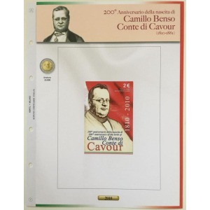 ABAFIL - Foglio 2 € Italia 2010 Cavour in folder