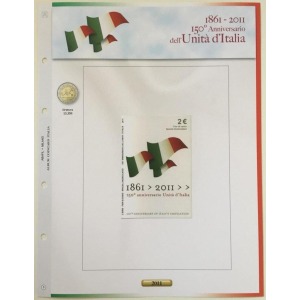 ABAFIL - Foglio 2 € Italia 2011 Unità d'Italia in folder