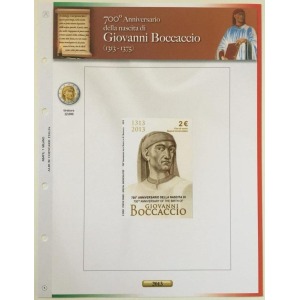 ABAFIL - Foglio 2 € Italia 2013 Boccaccio in folder