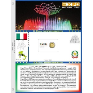 ABAFIL - Foglio 2 € Italia 2015 Expo in coin card
