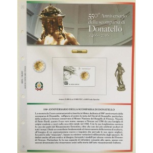 ABAFIL - Foglio 2 € Italia 2016 Donatello in coin card
