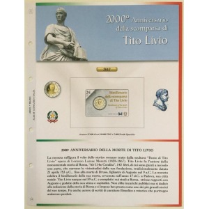 ABAFIL - Foglio 2 € Italia 2017 Tito Livio in coin card