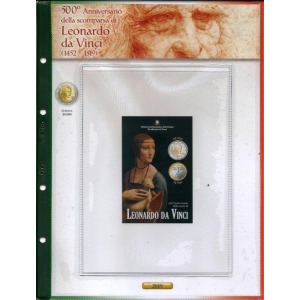 ABAFIL - Foglio 2 € Italia 2019 500° Morte di Leonardo in folder