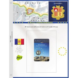 ABAFIL - Foglio 2 € commemorativo Andorra 2014 in blister