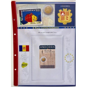 ABAFIL - Foglio 2 € commemorativo Andorra 2019 in blister