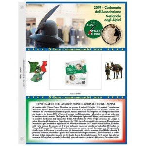 ABAFIL - Foglio 5 € Italia 2019 Alpini in coin card