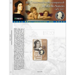 ABAFIL - Foglio 5 € Italia 2020 Raffaello Sanzio in blister