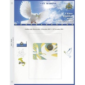 ABAFIL - Foglio 5 € San Marino 2016 Giubileo in blister