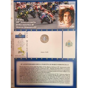 ABAFIL - Foglio 5 € San Marino 2017 Simoncelli