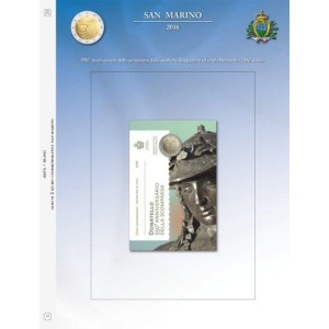 ABAFIL - Foglio ALBUM 2 € SAN MARINO in folder 2016 Donatello