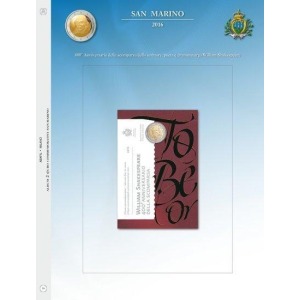 ABAFIL - Foglio ALBUM 2 € SAN MARINO in folder 2016 Shakespeare