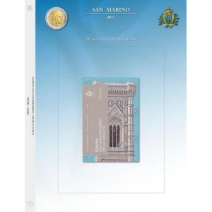 ABAFIL - Foglio ALBUM 2 € SAN MARINO in folder 2017 Giotto