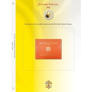 ABAFIL - Foglio ALBUM 2 € VATICANO in folder 2016 Gendarmeria Vaticana