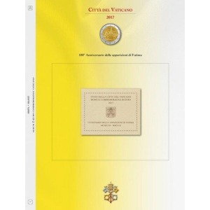 ABAFIL - Foglio ALBUM 2 € VATICANO in folder 2017 Fatima