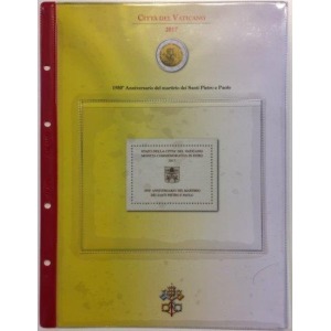 ABAFIL - Foglio ALBUM 2 € VATICANO in folder 2017 Santi Pietro e Paolo
