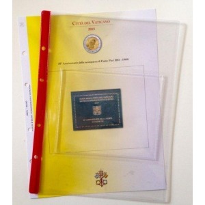 ABAFIL - Foglio ALBUM 2 € VATICANO in folder 2018 Padre Pio