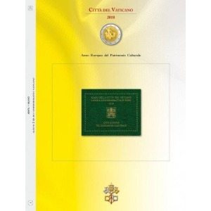 ABAFIL - Foglio ALBUM 2 € VATICANO in folder 2018 Patrimonio Culturale